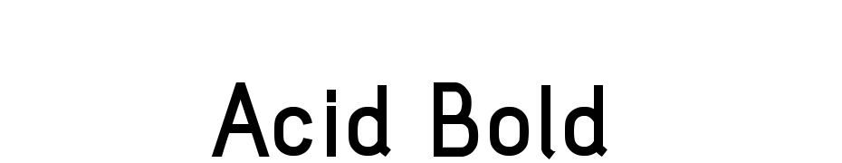 Acid Bold Yazı tipi ücretsiz indir